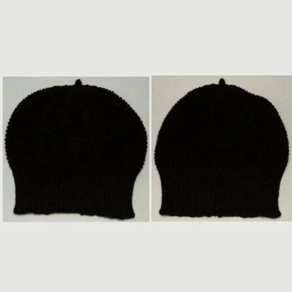 NEW Handmade Black Beret Hat, Women Size M/L - Picture 2 of 9